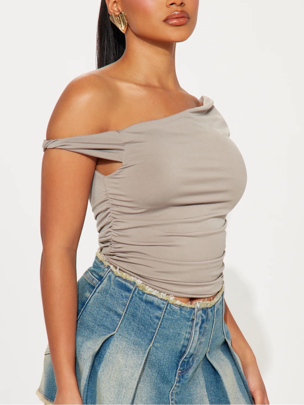 Double Lined Off The Shoulder Top